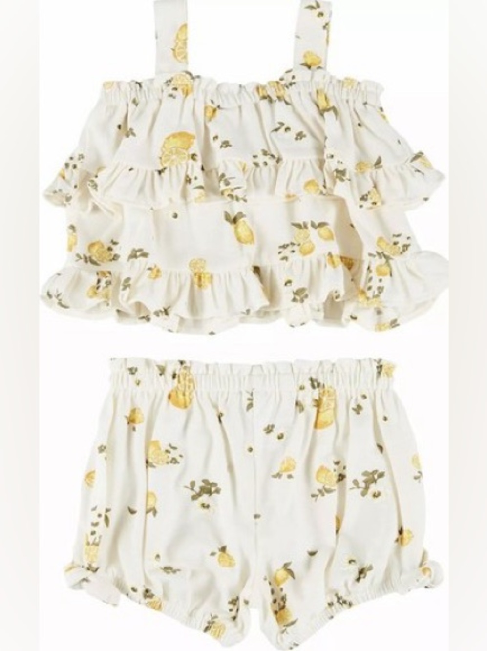 Jessica Simpson lemon tank and short set